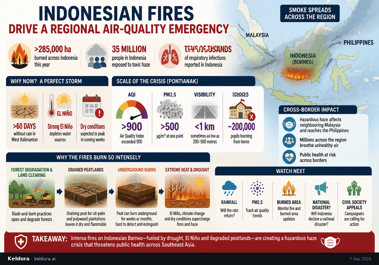 Visual Cheatsheet Version A for Indonesian Fires Drive a Regional Air-Quality Emergency. Full text follows for assistive technology.